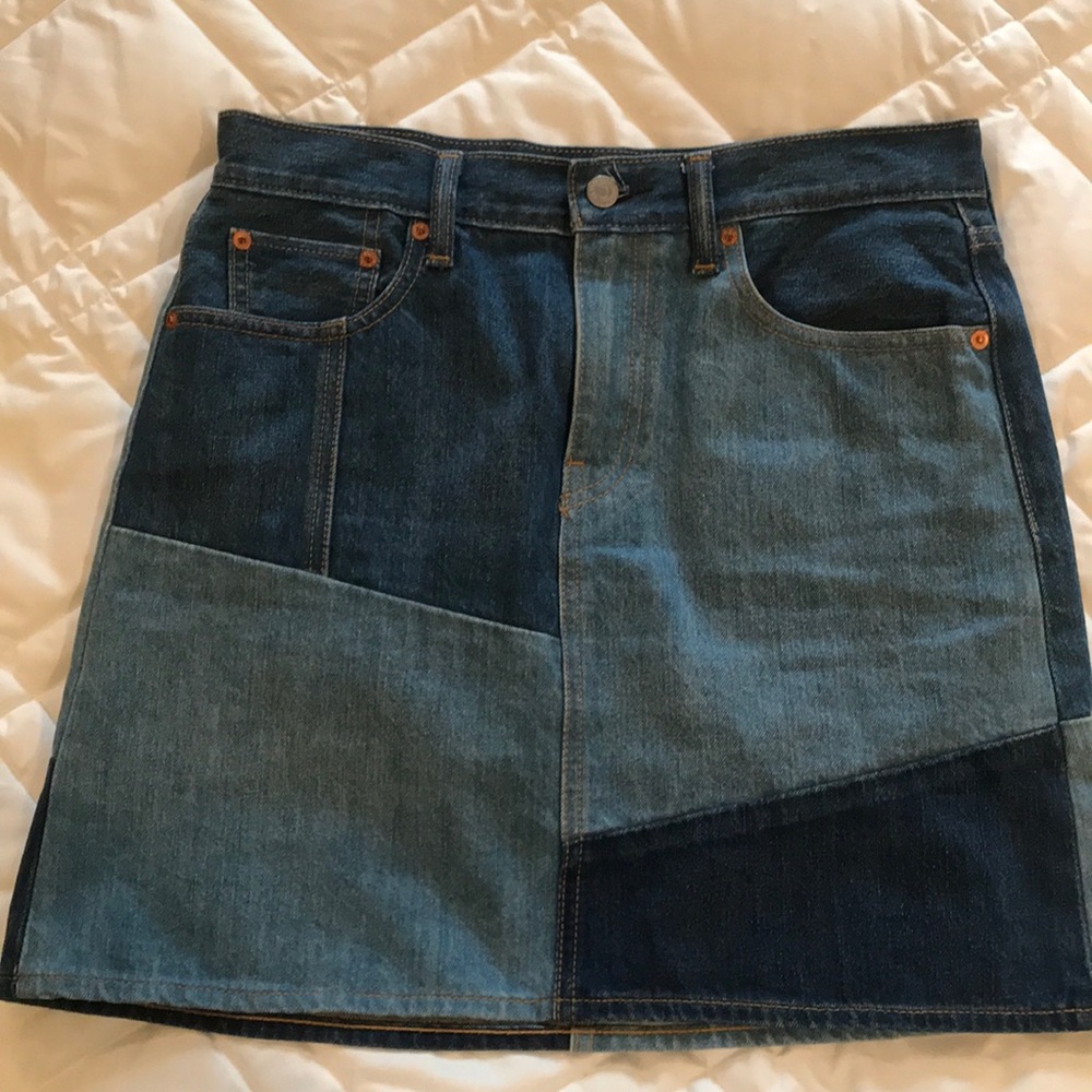 Levi’s patchwork denim skirt